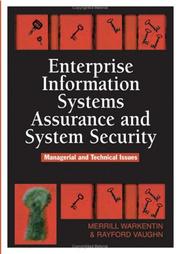 Cover of: Enterprise Information Systems Assurance and System Security by 