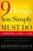Cover of: Nine Things You Simply Must Do