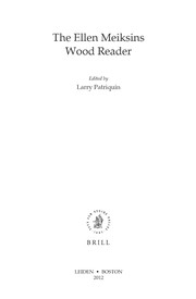 Cover of: The Ellen Meiksins Wood reader
