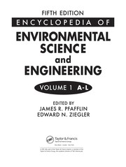 Cover of: Encyclopedia of environmental science and engineering