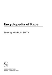 Cover of: Encyclopedia of rape | 