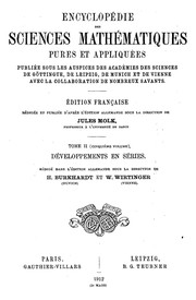 Cover of: Encyclopédie des sciences mathématiques pures et appliquées... by Jules Molk