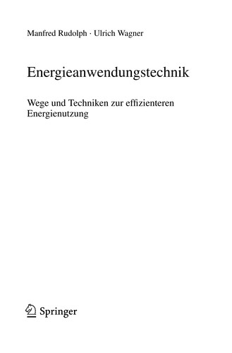 Energieanwendungstechnik by Manfred Rudolph