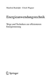 Cover of: Energieanwendungstechnik by Manfred Rudolph
