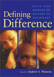 Cover of: Defining Difference by Andrew S. Winston