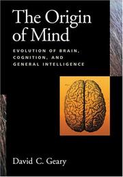 Cover of: Origin of Mind: Evolution of Brain, Cognition, and General Intelligence