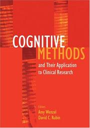 Cover of: Cognitive Methods And Their Applications To Clinical Research