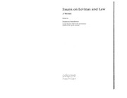 Cover of: Essays on Levinas and law: a mosaic