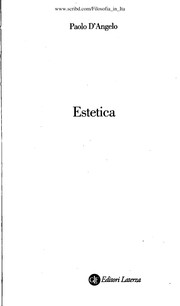 Cover of: Estetica