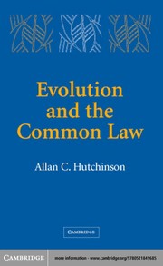 Cover of: EVOLUTION AND THE COMMON LAW. by Hutchinson, Allan C