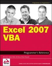 Cover of: Excel 2007 VBA programmer's reference by John Green ... [et al.].