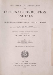 Cover of: The design and construction of internal combustion engines | Hugo GuМ€ldner