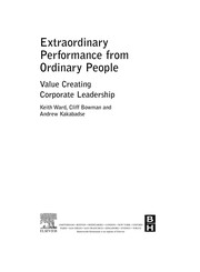 Cover of: Extraordinary performance from ordinary people | Ward, Keith