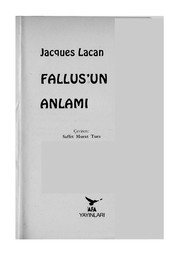 Cover of: Fallus'un anlamı= by Jacques Lacan