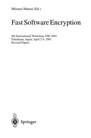 Cover of: Fast software encryption | FSE 2001 (2001 Yokohama, Japan)