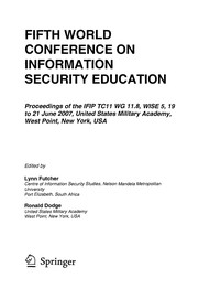 Cover of: Fifth World Conference on Information Security Education | World Conference on Information Security Education (5th 2007 West Point, N.Y.)
