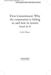 Cover of: Firm commitment | Colin Mayer