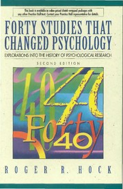 Cover of: Forty studies that changed psychology by Roger R. Hock