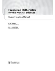 Cover of: Foundation mathematics for the physical sciences