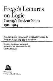 Cover of: Frege's lectures on logic by Gottlob Frege