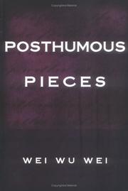 Cover of: Posthumous pieces