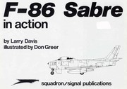 Cover of: F-86 Sabre in Action - Aircraft No. 33 by Larry Davis