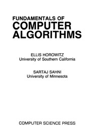 Cover of: Fundamentals of computer algorithms | Ellis Horowitz