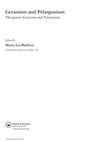 Geranium and pelargonium by Maria Lis-Balchin