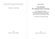 Geschichte der altindischen Literatur by Klaus Mylius