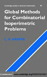 Cover of: GLOBAL METHODS FOR COMBINATORIAL ISOPERIMETRIC PROBLEMS.