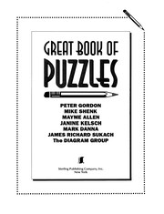 Cover of: Great Book of Puzzles (MindWare)