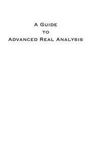 Cover of: A guide to advanced real analysis | G. B. Folland