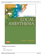 Cover of: Handbook of local anesthesia