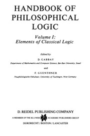 Cover of: Elements of classical logic by edited by D. Gabbay and F. Guenthner.