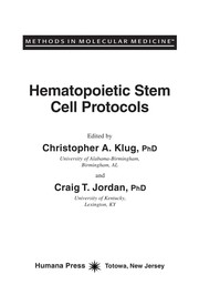 Cover of: Hematopoietic stem cell protocols | 