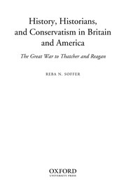 Cover of: History, historians, and conservatism in Britain and America | Reba N. Soffer