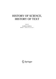 Cover of: History of science, history of text | 