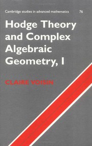 Cover of: Hodge theory and complex algebraic geometry | C. Voisin