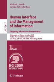 Cover of: Human Interface and the Management of Information. Designing Information Environments | Michael J. Smith