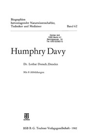 Cover of: Humphry Davy