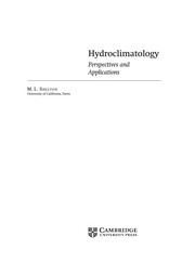 Cover of: Hydroclimatology by Marlyn L. Shelton