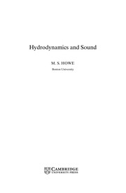 Cover of: Hydrodynamics and sound | M. S. Howe