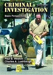Cover of: Criminal Investigation by Paul B. Weston, Charles A. Lushbaugh