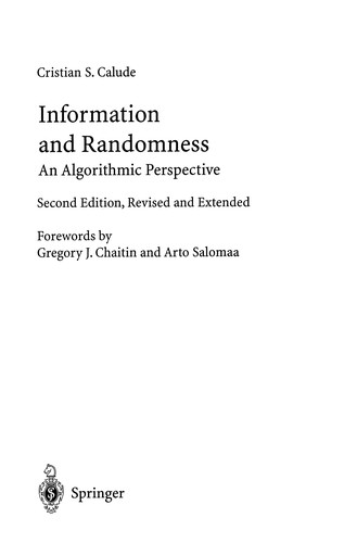 Information and Randomness by Cristian S. Calude