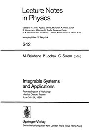 Cover of: Integrable systems and applications | 
