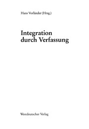 Cover of: Integration durch Verfassung