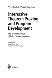 Cover of: Interactive Theorem Proving and Program Development | Yves Bertot