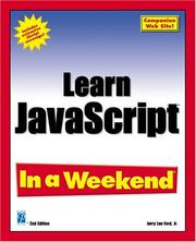 Cover of: Learn JavaScript In a Weekend, Second Edition (In a Weekend)