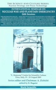 Cover of: International Seminar on Nuclear War and Planetary Emergencies, 26th session | International Seminar on Nuclear War and Planetary Emergencies (26th 2001 Erice, Italy)