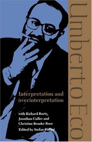 Cover of: Interpretation and overinterpretation by Umberto Eco